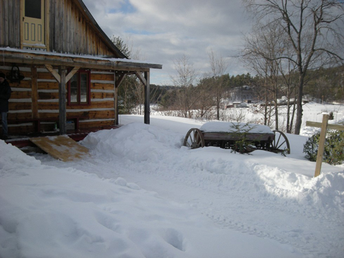 L'entrée de la cabane à sucre